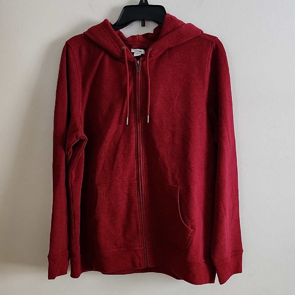 L.L. Bean Red Full Zip Hoodie. Casual Normcore, Gorpcore, Loungewear Athleisure.